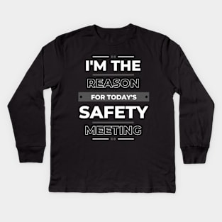 Safety Hazard Kids Long Sleeve T-Shirt